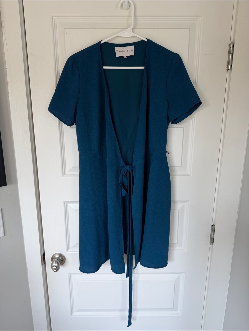 Charles Henry Teal Dress Top